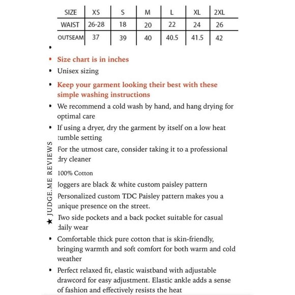 The Drive Clothing Pants M Black White Sweatpants Paisley Skull Joggers Gym - Picture 10 of 10